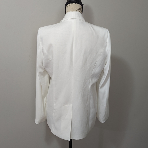 Mural White Slouchy Boyfriend Fit Blazer Women's Size Medium - Picture 9 of 13